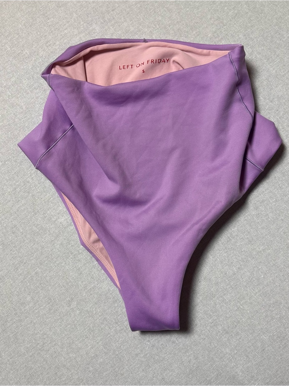 Left on Friday High-Waist Swim Bottom size small purple